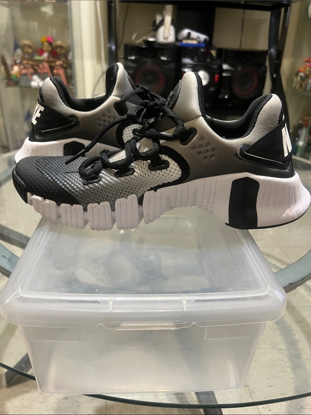 Nike Metcon Black and Gray Women's Cushioning Training Sneakers - Picture 9 of 13